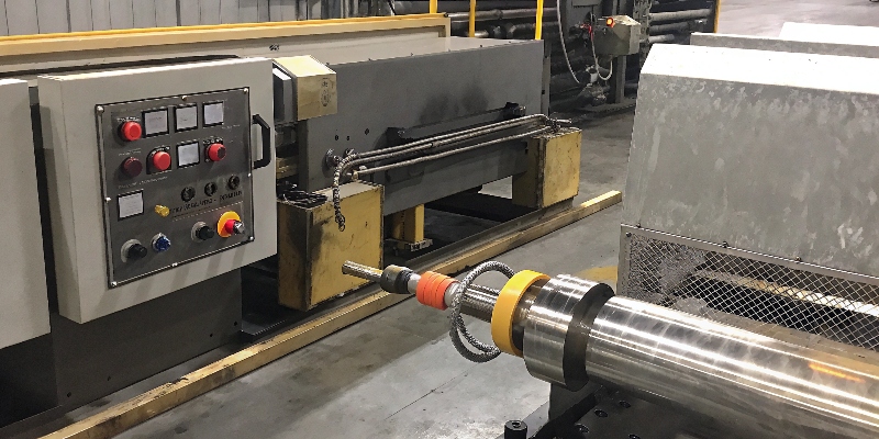 A sophisticated oil-based Temperature Control Unit (TCU) connected to a die casting machine.