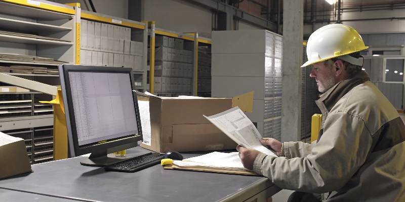 A quality engineer reviewing a PPAP documentation package with checklists and reports