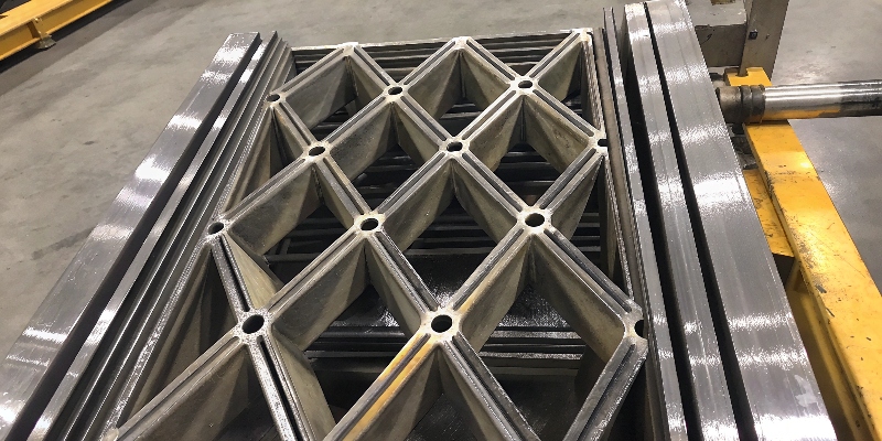 Primer plano de la estructura cristalina de una aleación de aluminio A380