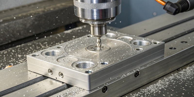 Eine Nahaufnahme, die die extrem dünne Wandstärke eines Aluminium-Druckgussteils zeigt