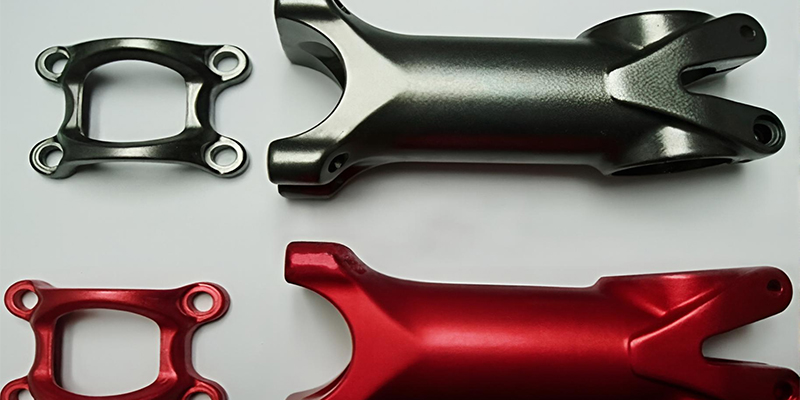 A close-up shot of a beautifully anodized aluminum part, highlighting its smooth, matte, and uniform surface finish.