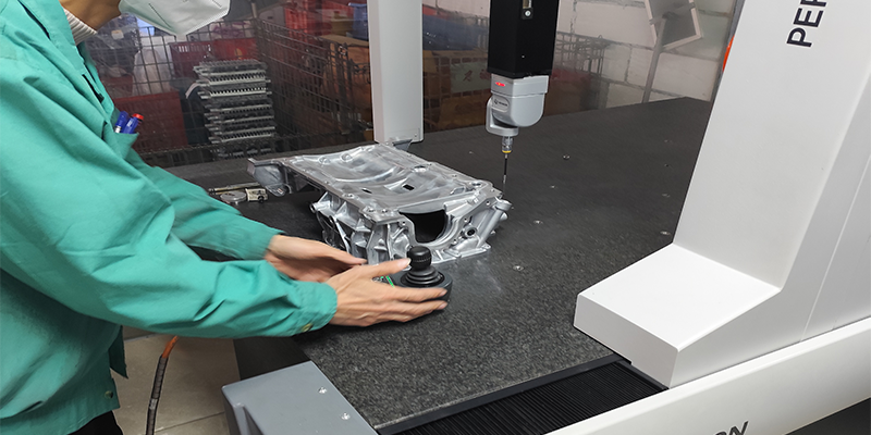 Final inspection of custom aluminum die casting motor housing